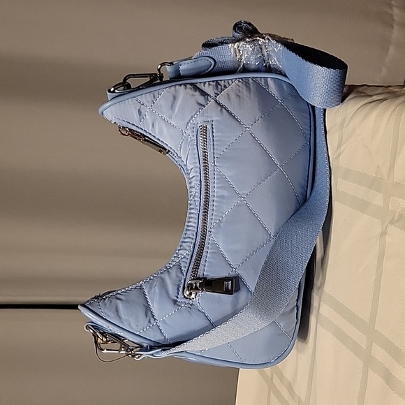 I.N.C. International Concept Satchel, Blue with silver tone hardware - Picture 3 of 9